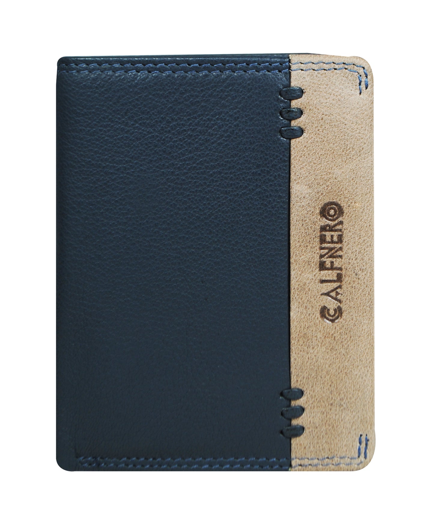 Calfnero Genuine Leather  Men's Wallet (11227-Blue)