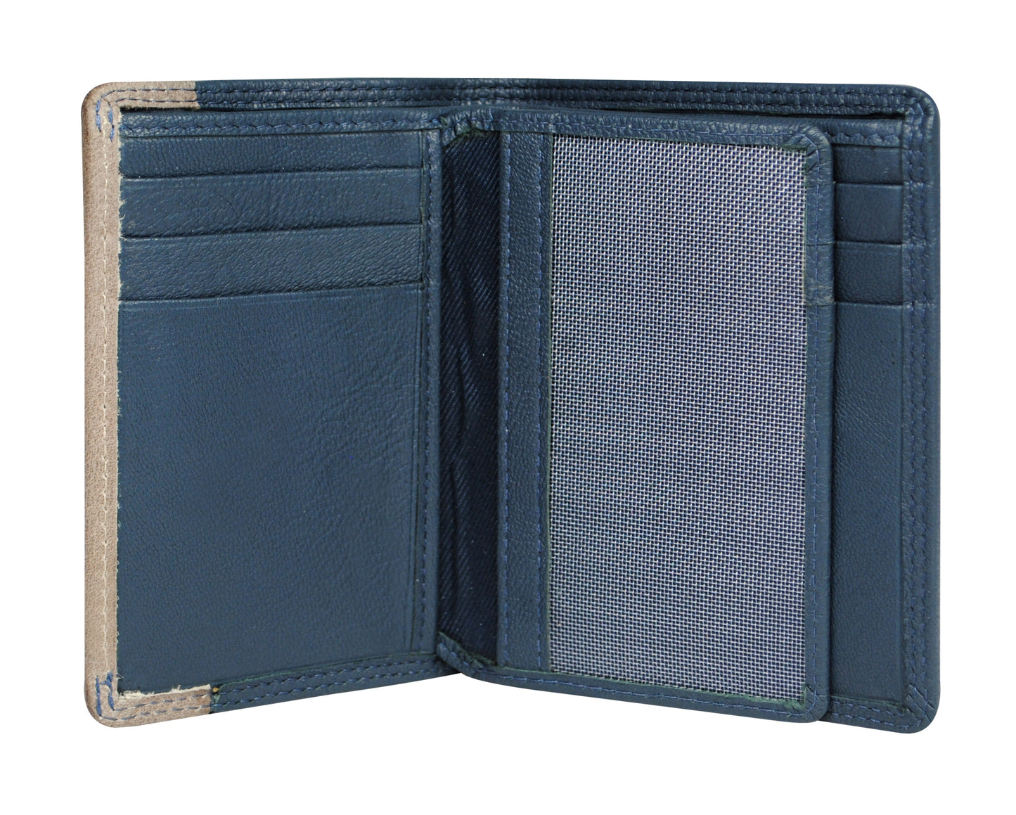 Calfnero Genuine Leather  Men's Wallet (11227-Blue)