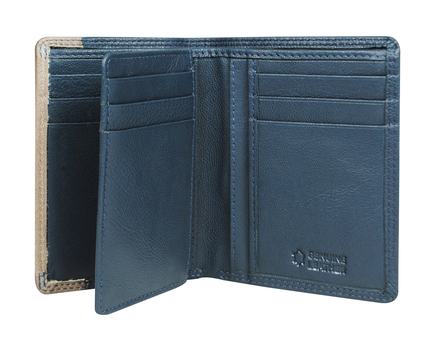 Calfnero Genuine Leather Men's Wallet (11227-Blue)