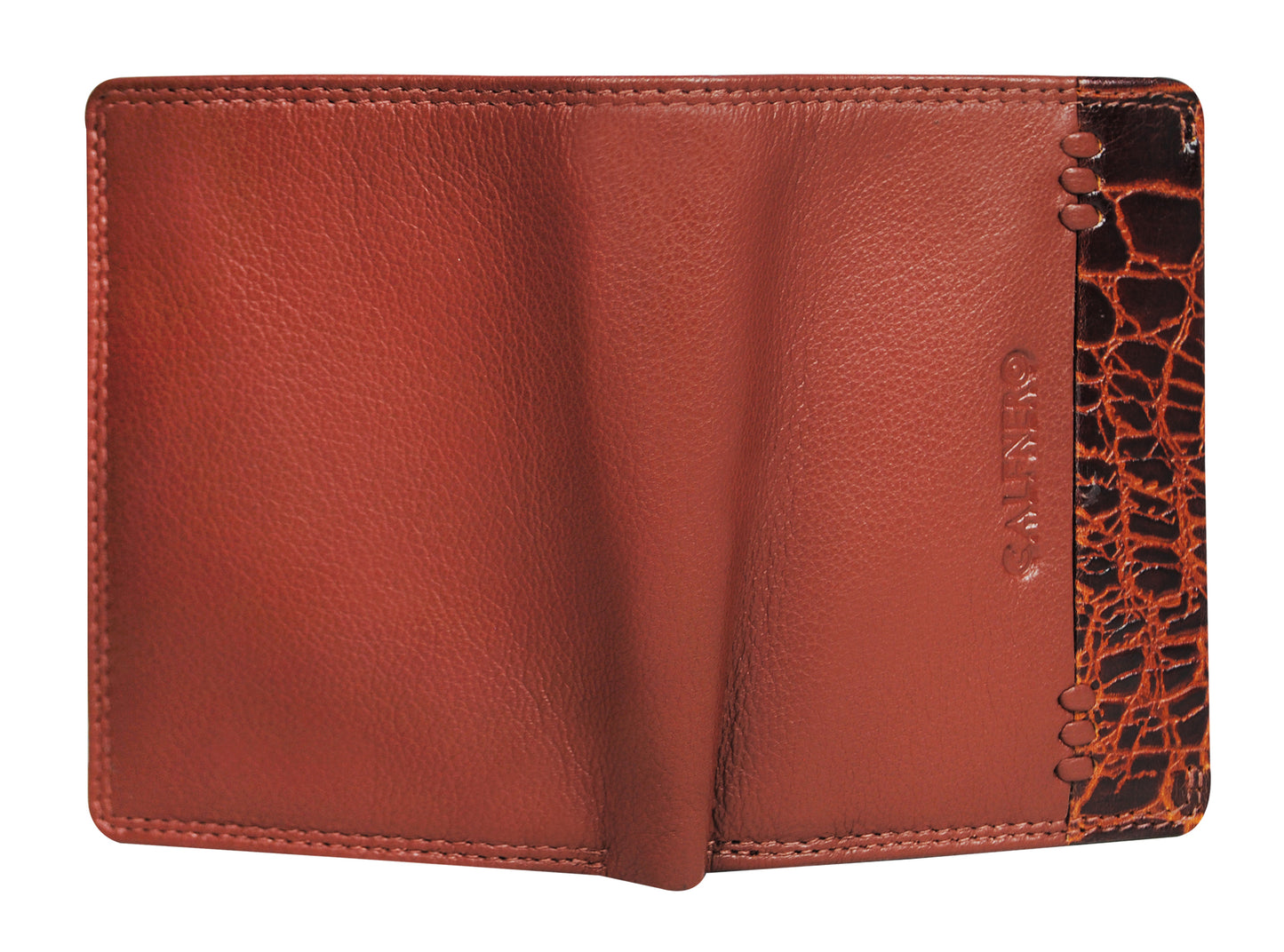 Calfnero Genuine Leather  Men's Wallet (11227-Cognac)