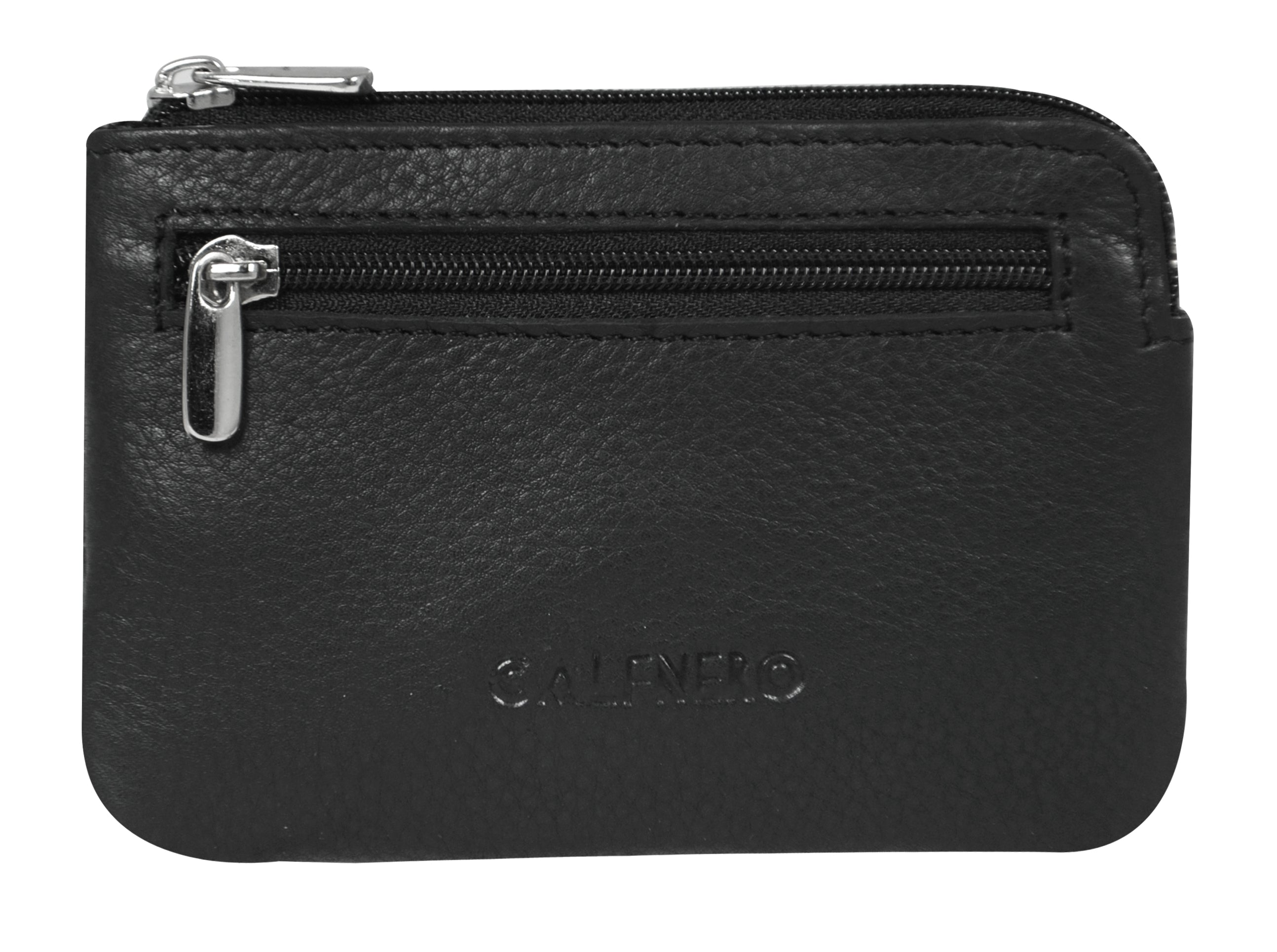 Genuine Leather Key Case cum Coin Purse (1222-Black)