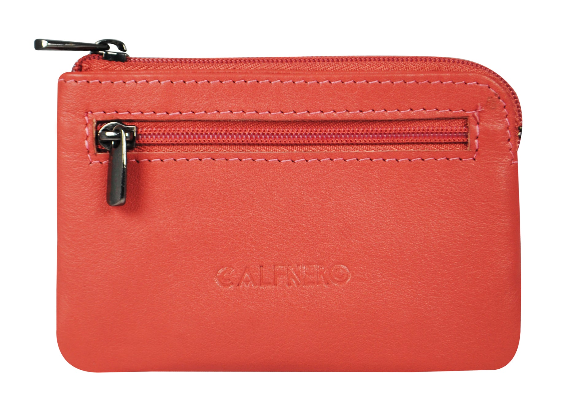 Genuine Leather Key Case cum Coin Purse (1222-Pink)