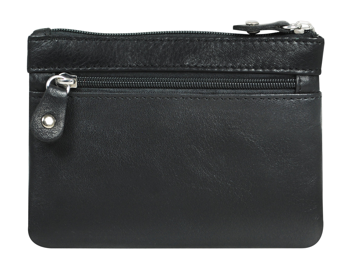 Calfnero Genuine Leather Key Case Multi use Key and Coin Wallet (1308-Black)