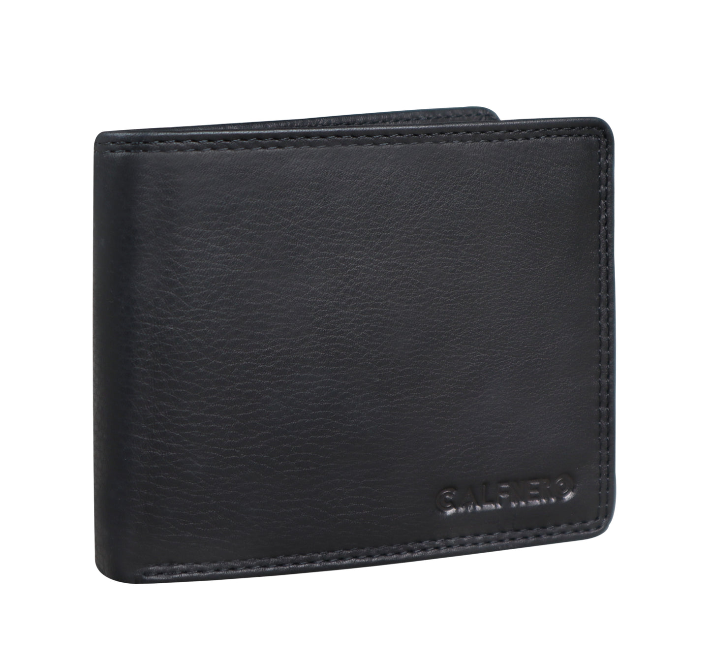 Calfnero Genuine Leather Men's Wallet (159-Black)