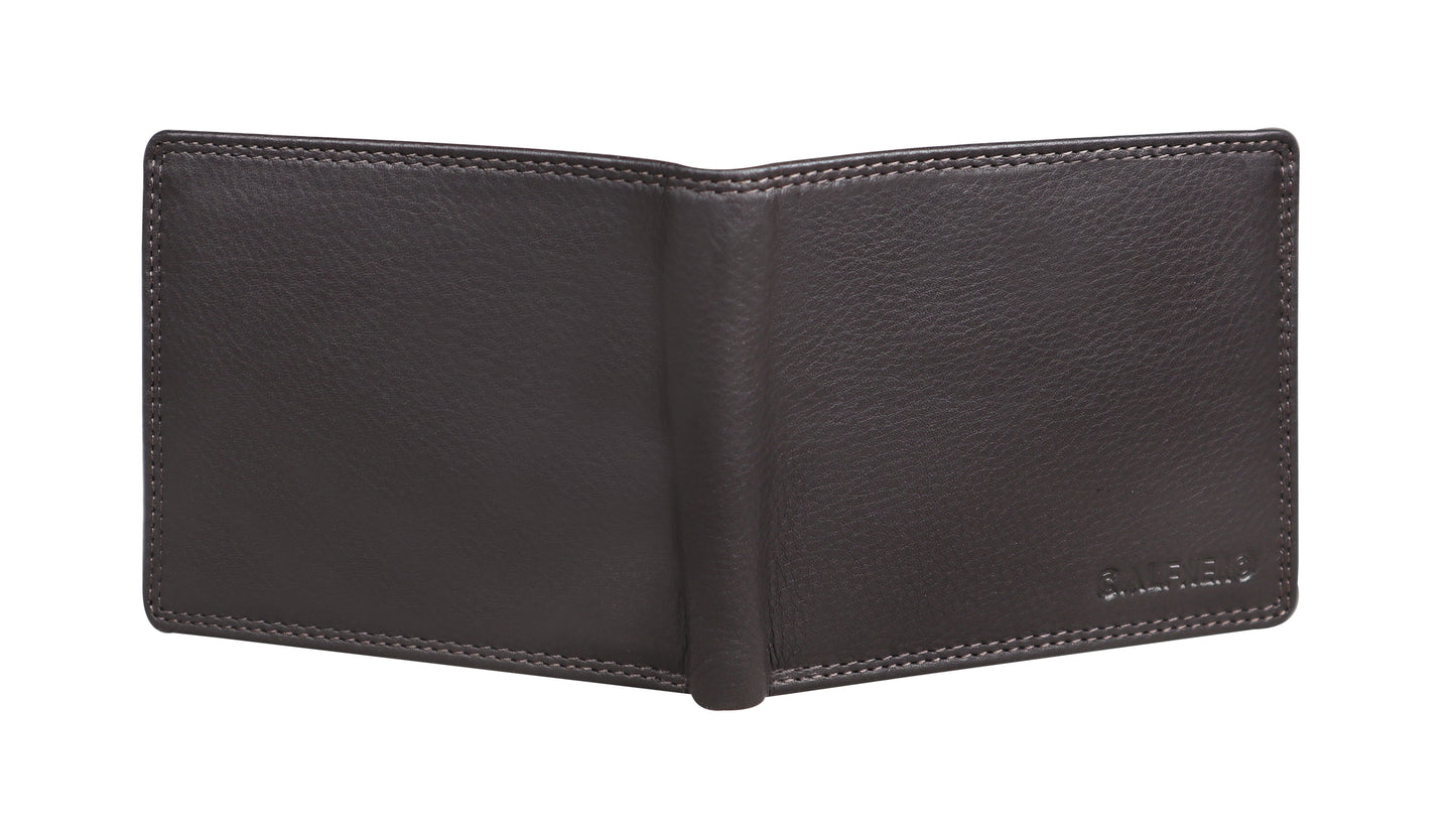 Calfnero Genuine Leather Men's Wallet (160-BROWN)