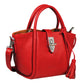 Calfnero Women's Genuine Leather Hand Bag (1636-Red)
