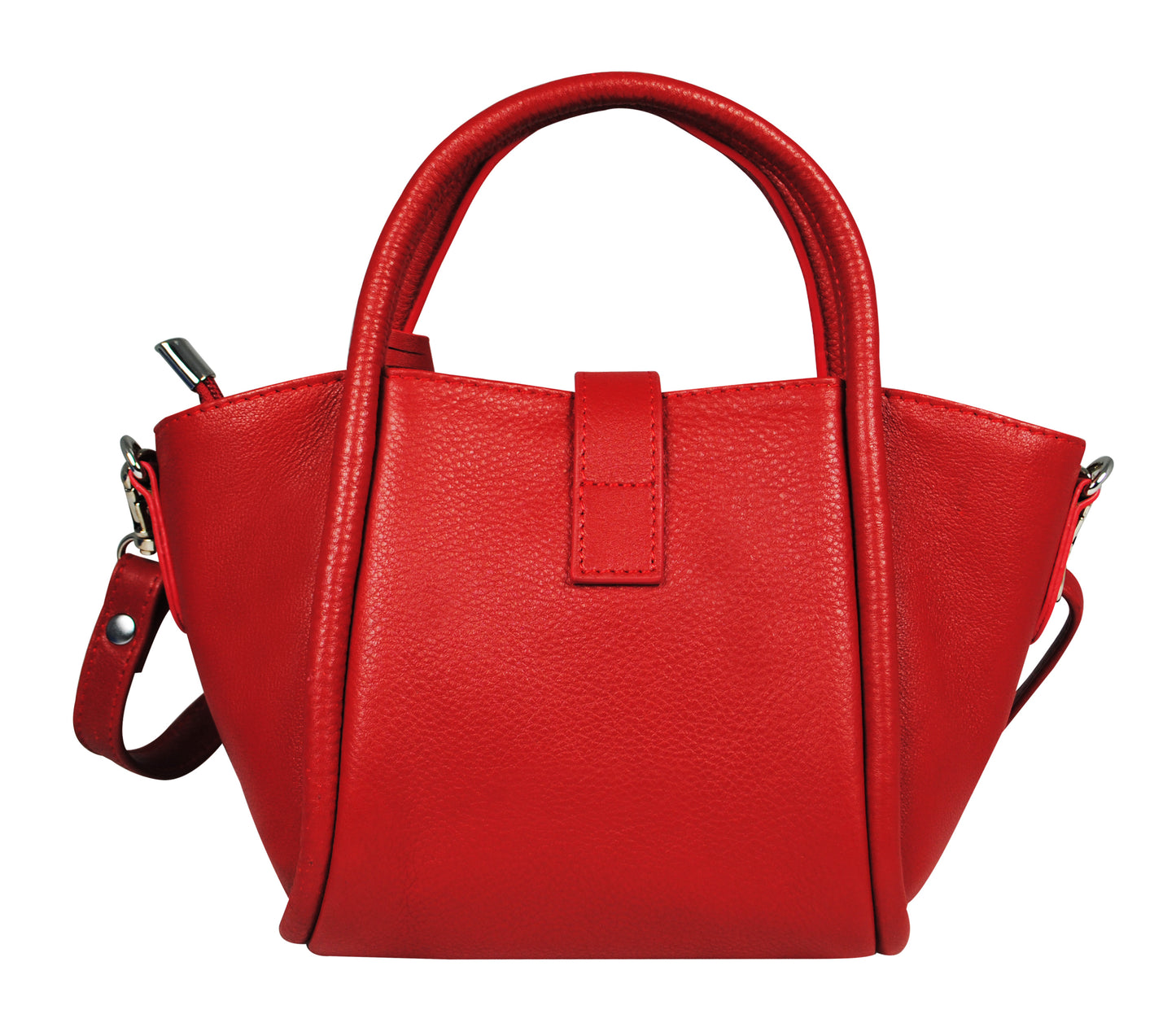 Calfnero Women's Genuine Leather Hand Bag (1636-Red)