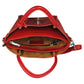 Calfnero Women's Genuine Leather Hand Bag (1636-Red)