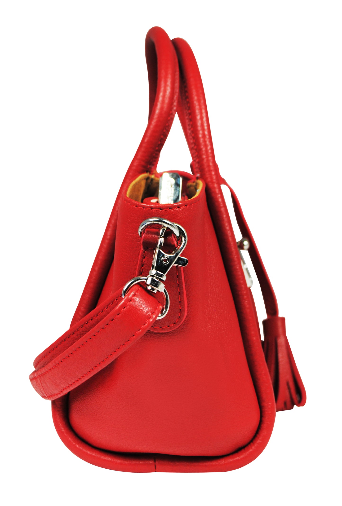 Calfnero Women's Genuine Leather Hand Bag (1636-Red)