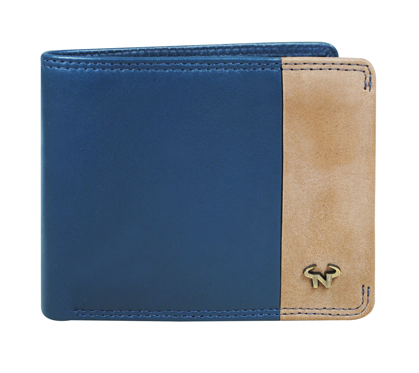 Calfnero Genuine Leather  Men's Wallet (166702-Navy)