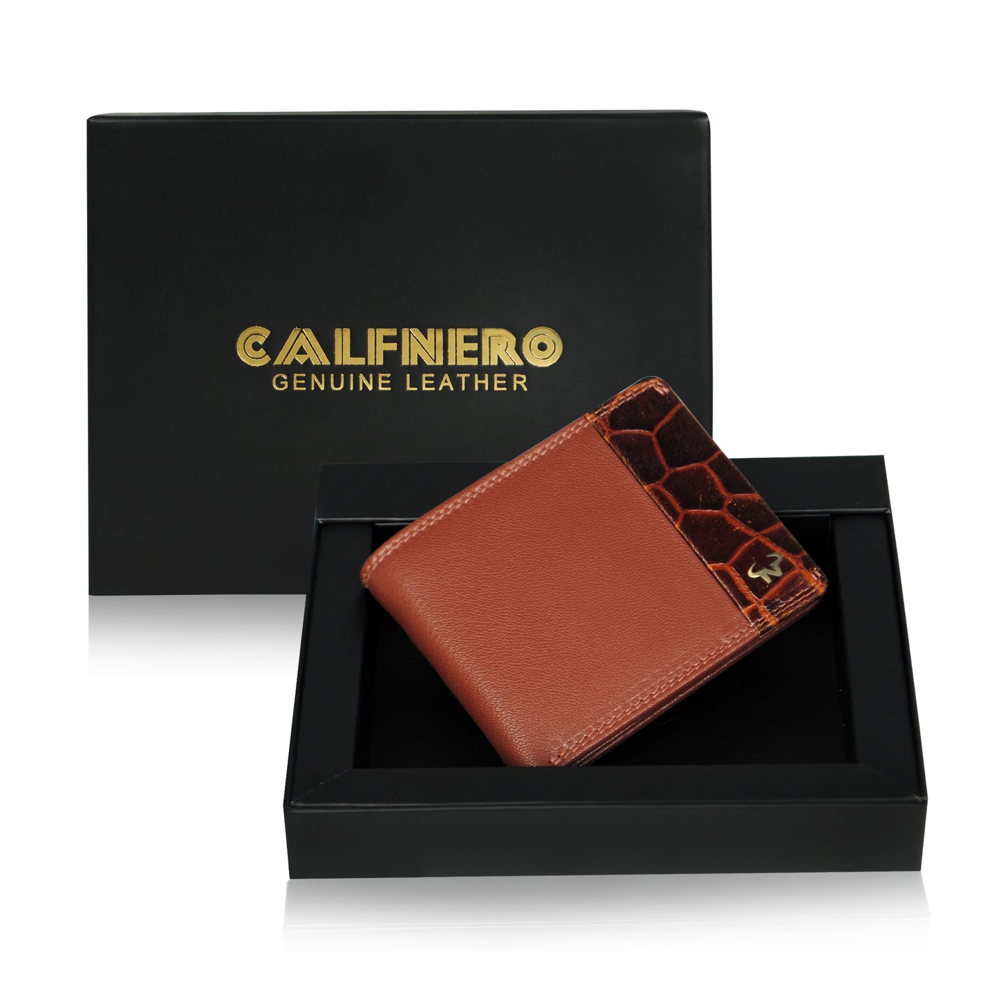 Calfnero Genuine Leather  Men's Wallet (166702-Brown)