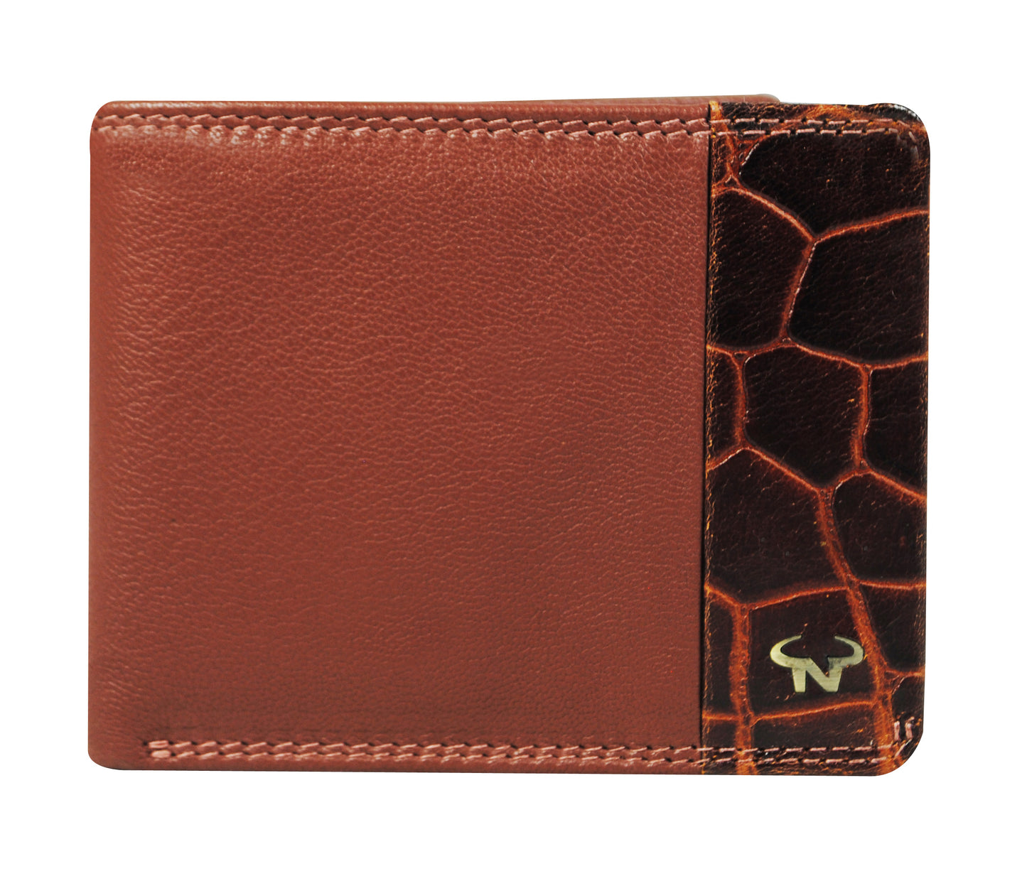 Calfnero Genuine Leather  Men's Wallet (166702-Brown)