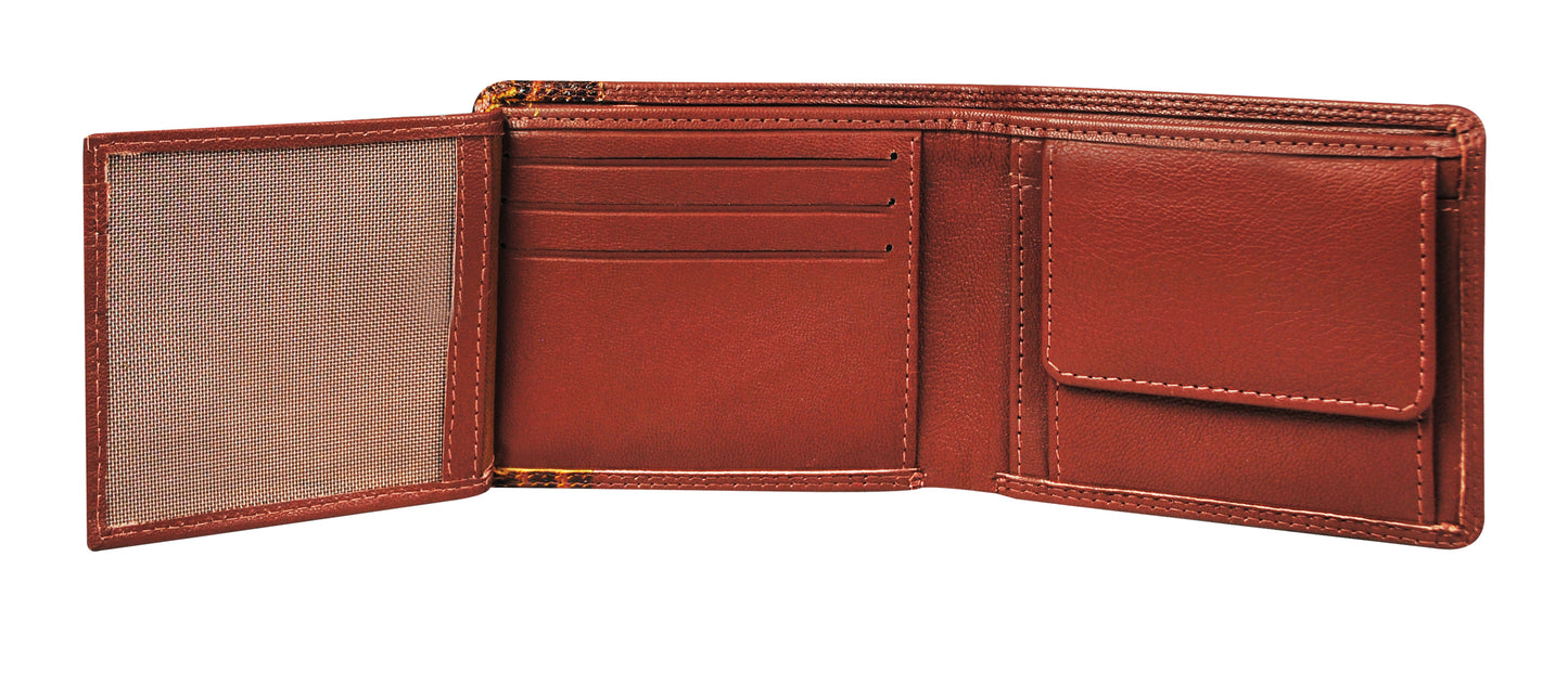 Calfnero Genuine Leather Men's Wallet (166702-Brown)