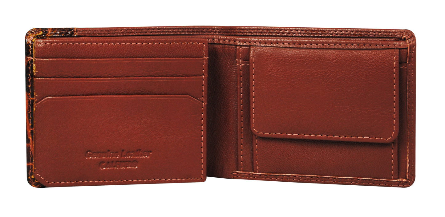 Calfnero Genuine Leather  Men's Wallet (166702-Brown)