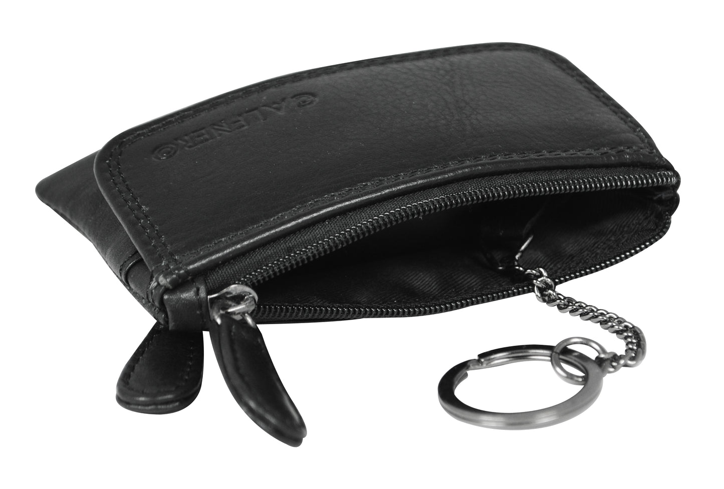 Calfnero Genuine Leather Key Case Multi use Key and Coin Wallet (1708-Black)