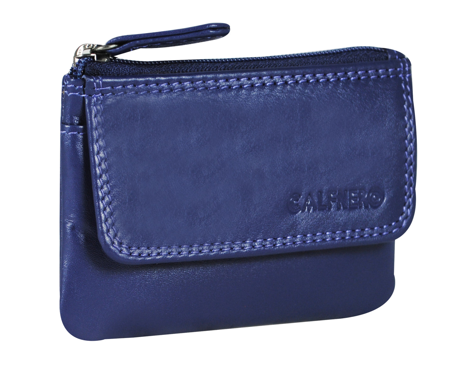 Calfnero Genuine Leather Key Case Multi use Key and Coin Wallet (1708-Purple)