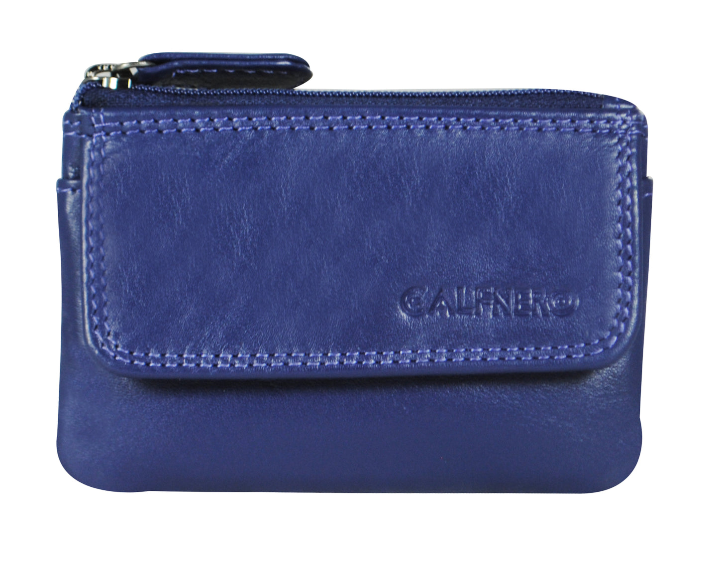 Calfnero Genuine Leather Key Case Multi use Key and Coin Wallet (1708-Purple)
