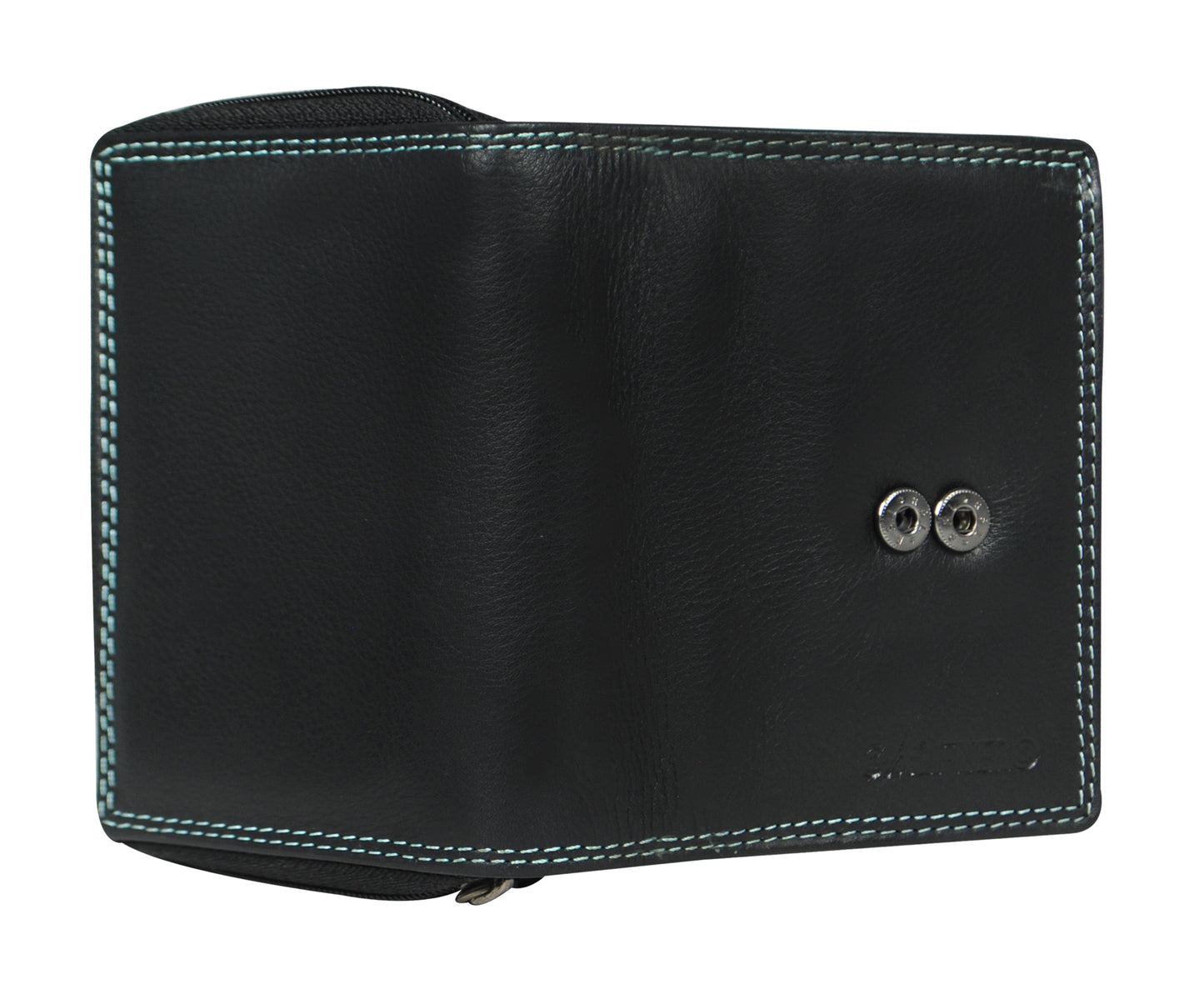 Calfnero Genuine Leather Women's Wallet (Ak-181-Black-Multi)
