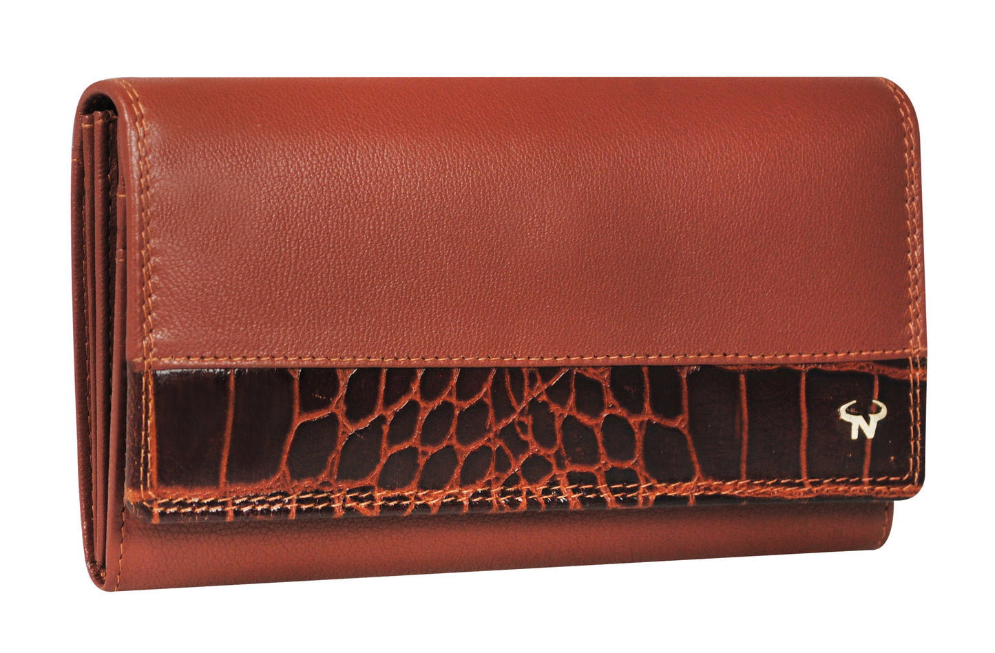 Calfnero Genuine Leather Women's wallet (1883-Cognac)