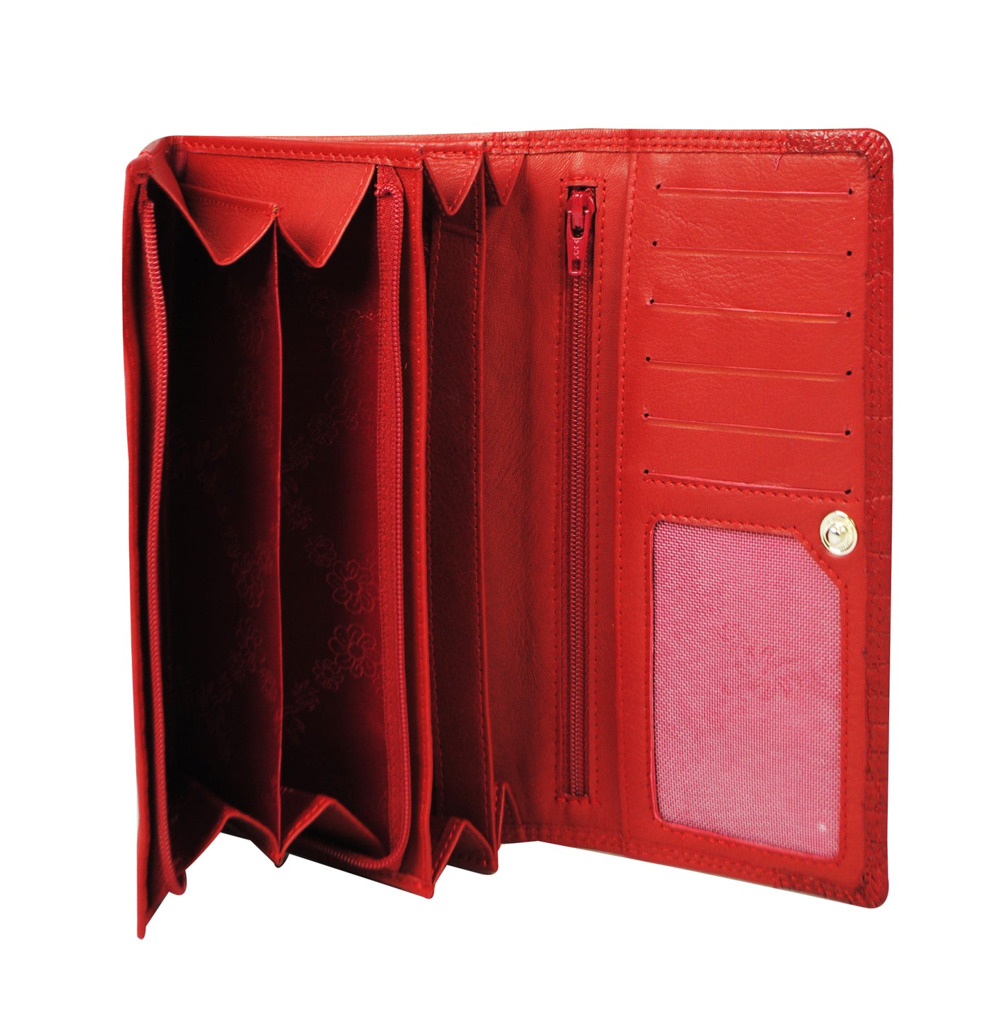 Calfnero Genuine Leather Women's wallet (1883-Red)