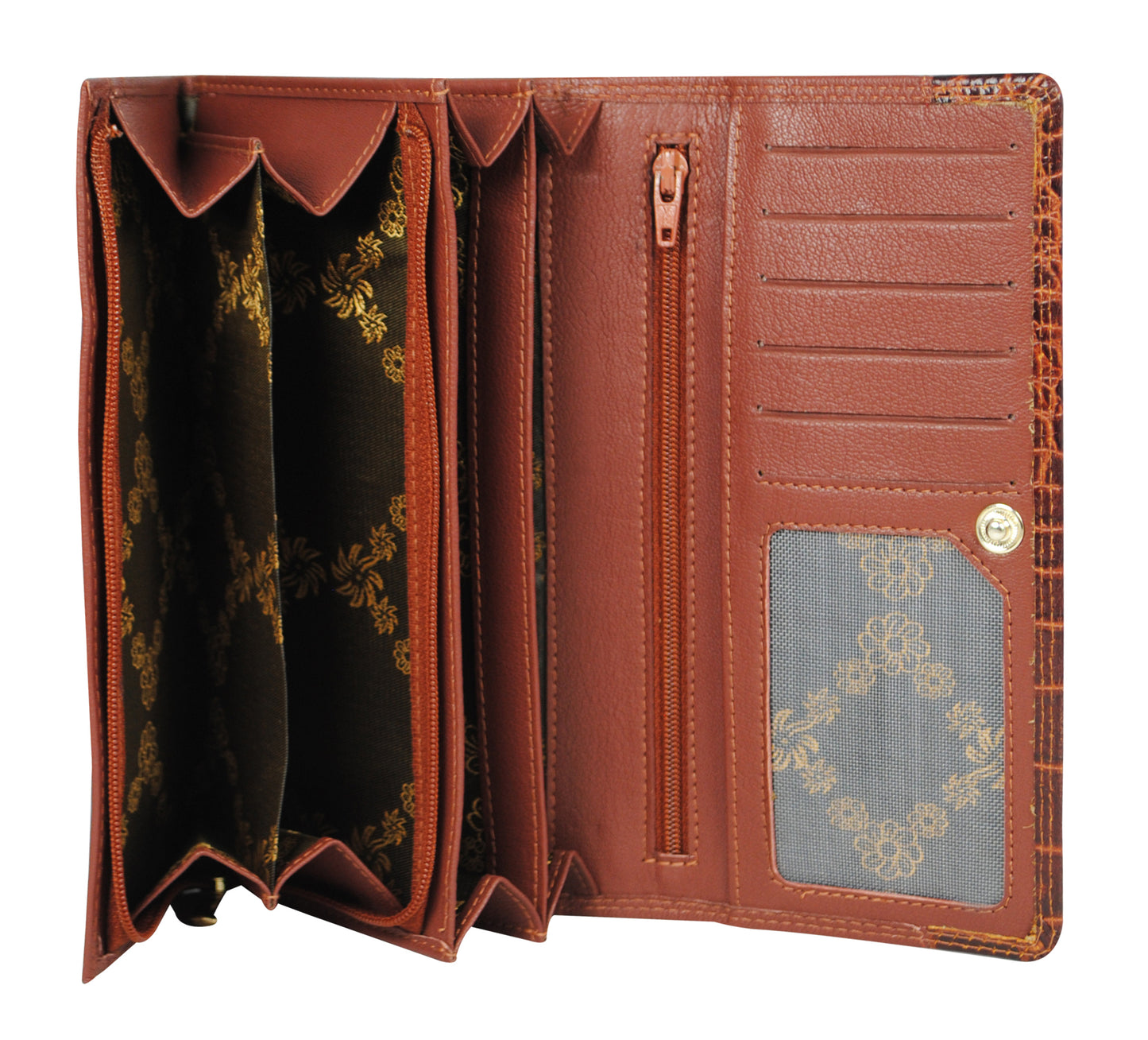 Calfnero Genuine Leather Women's wallet (1883-Cognac)