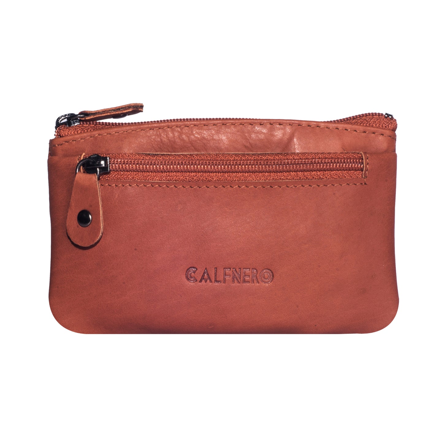 Calfnero Genuine Leather Key Case,Coin Wallet (1989-Camel)