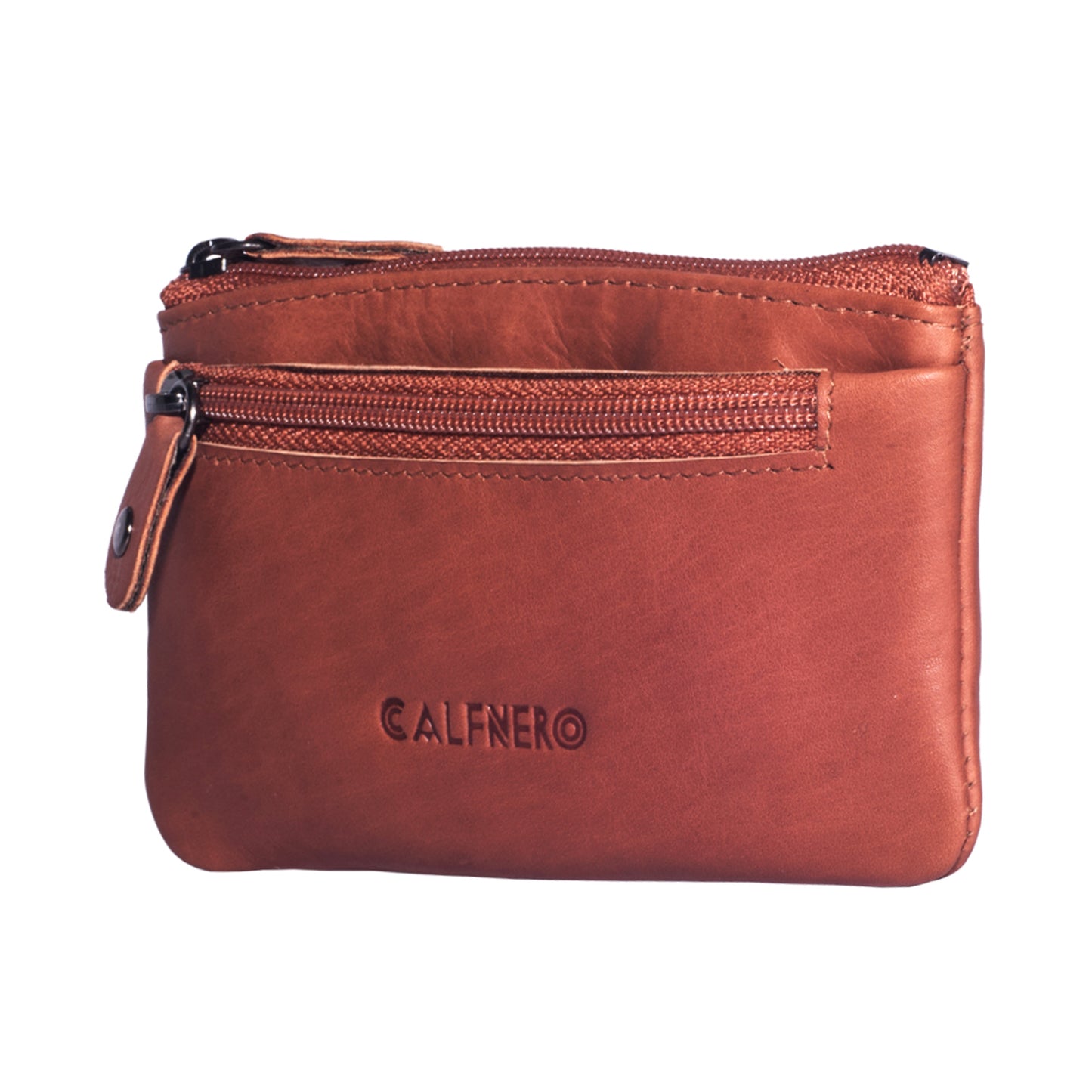 Calfnero Genuine Leather Key Case,Coin Wallet (1989-Camel)