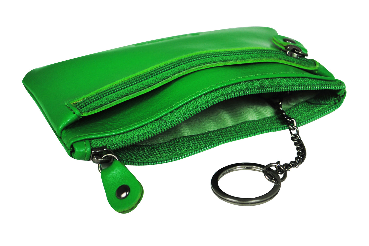 Calfnero Genuine Leather Key Case,Coin Wallet (1989-Parrot-Green)