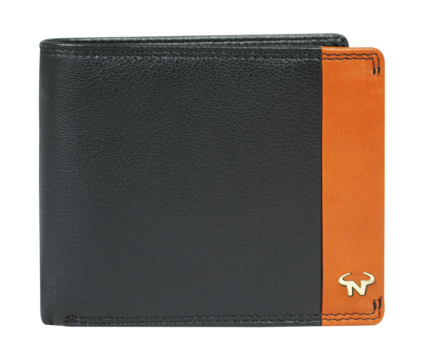 Calfnero Genuine Leather  Men's Wallet (22012-Black)