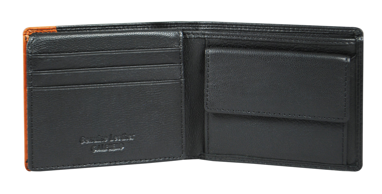 Calfnero Genuine Leather  Men's Wallet (22012-Black)