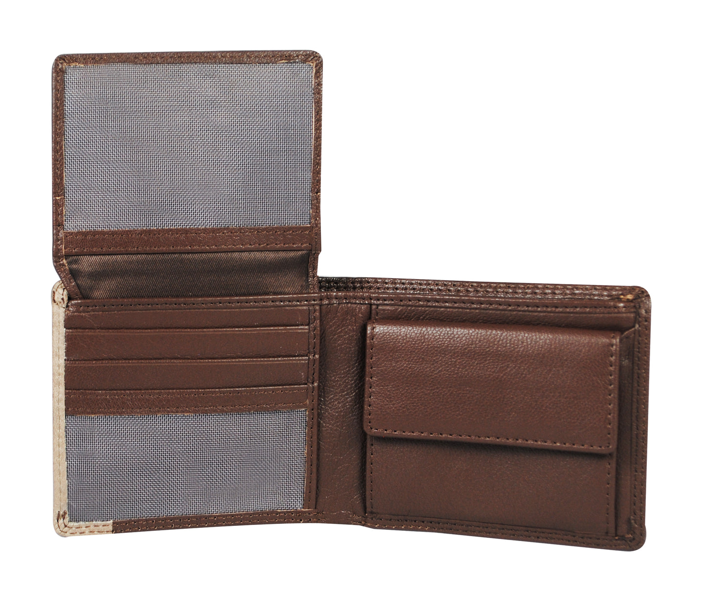 Calfnero Genuine Leather  Men's Wallet (22012-Brown)