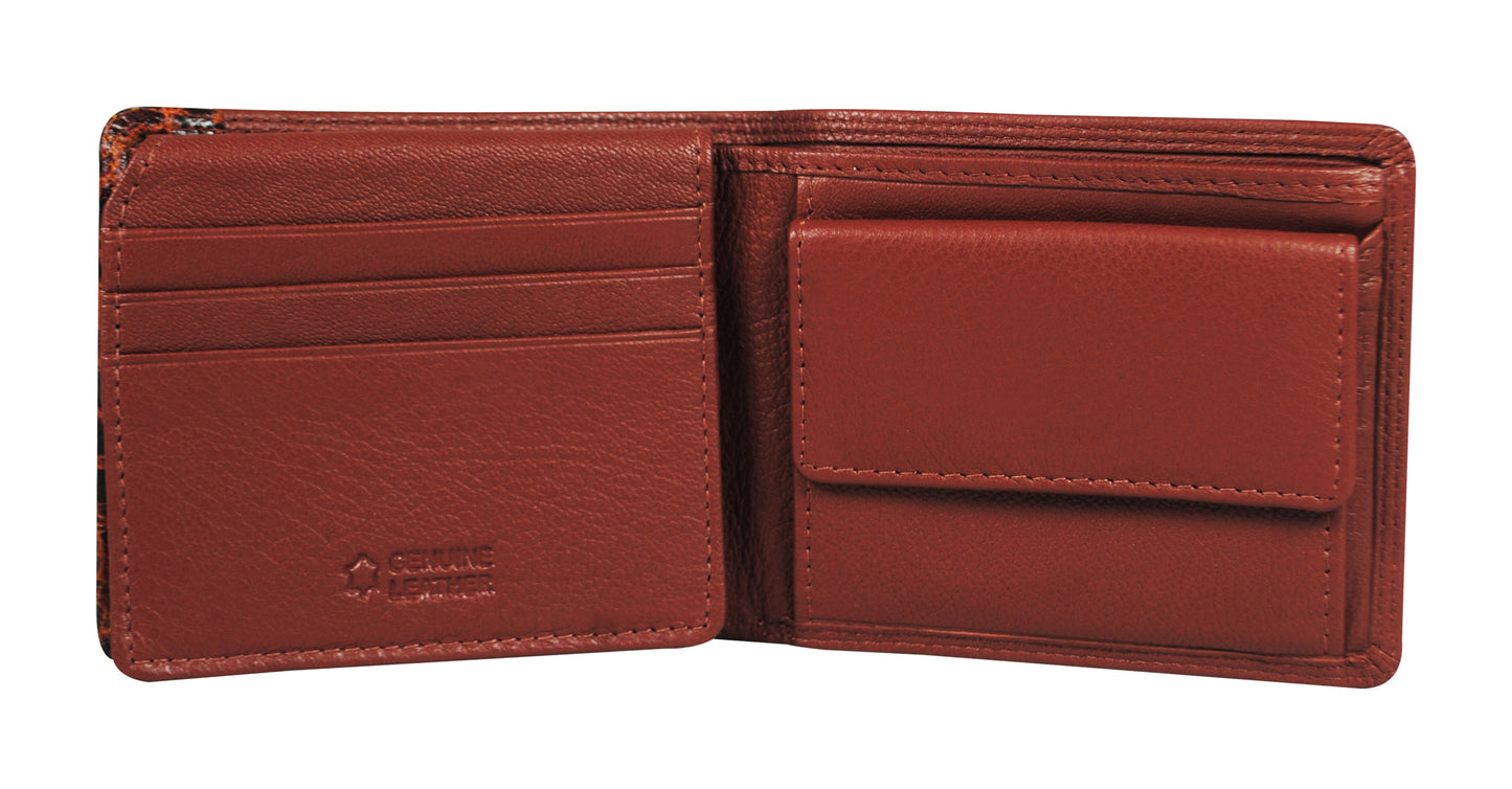 Calfnero Genuine Leather  Men's Wallet (22012-Cognac)