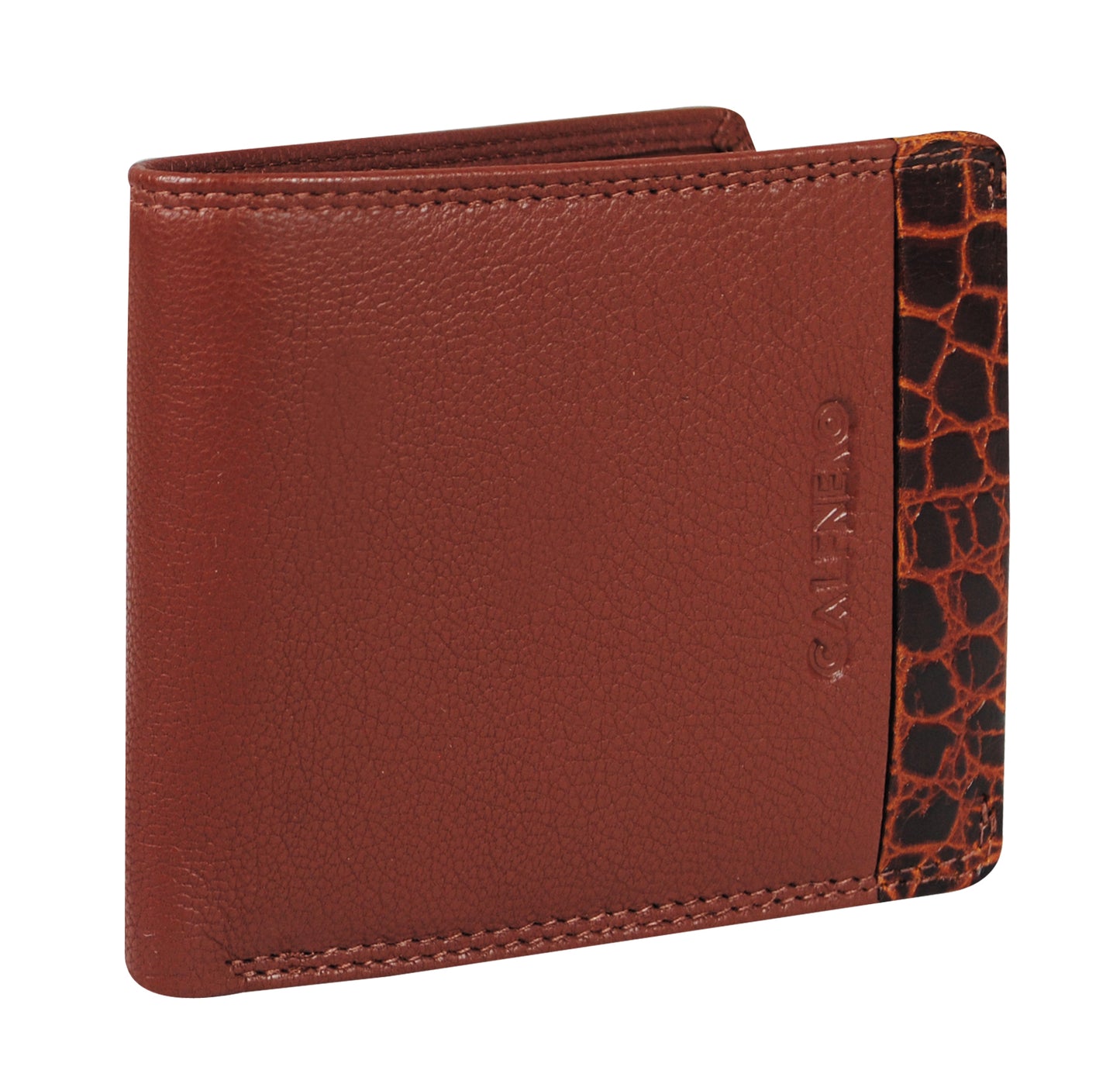 Calfnero Genuine Leather  Men's Wallet (22012-Cognac)