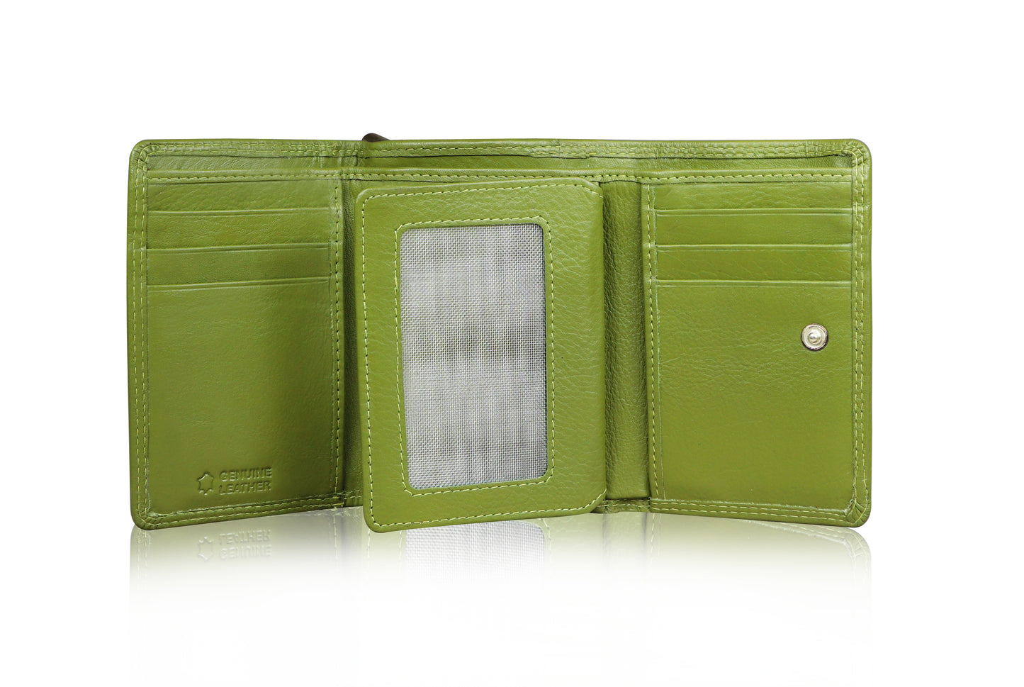 Calfnero Genuine Leather Women's wallet (2312-Dark-Green)
