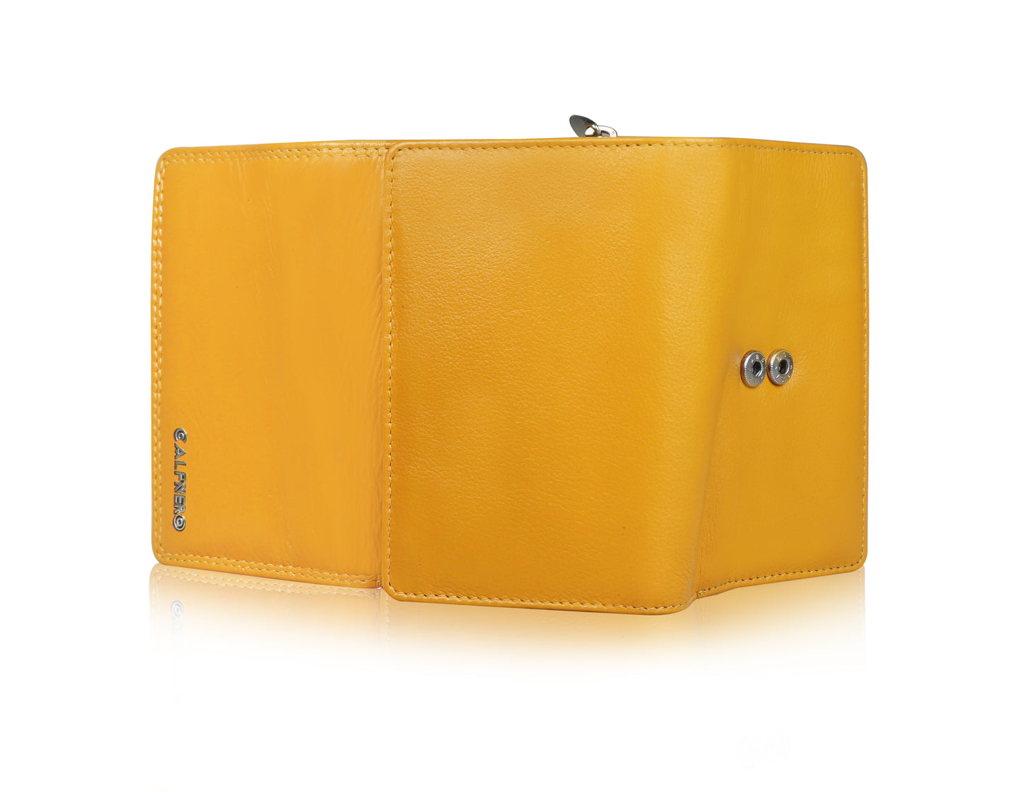 Calfnero Genuine Leather Women's wallet (2312-Yellow)