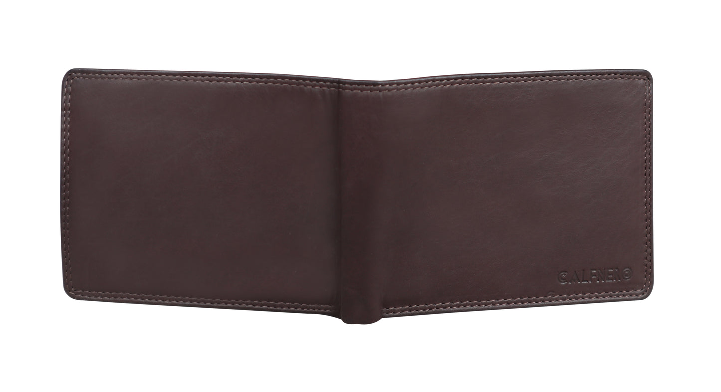 Calfnero Genuine Leather Men's Wallet (261-Brown)