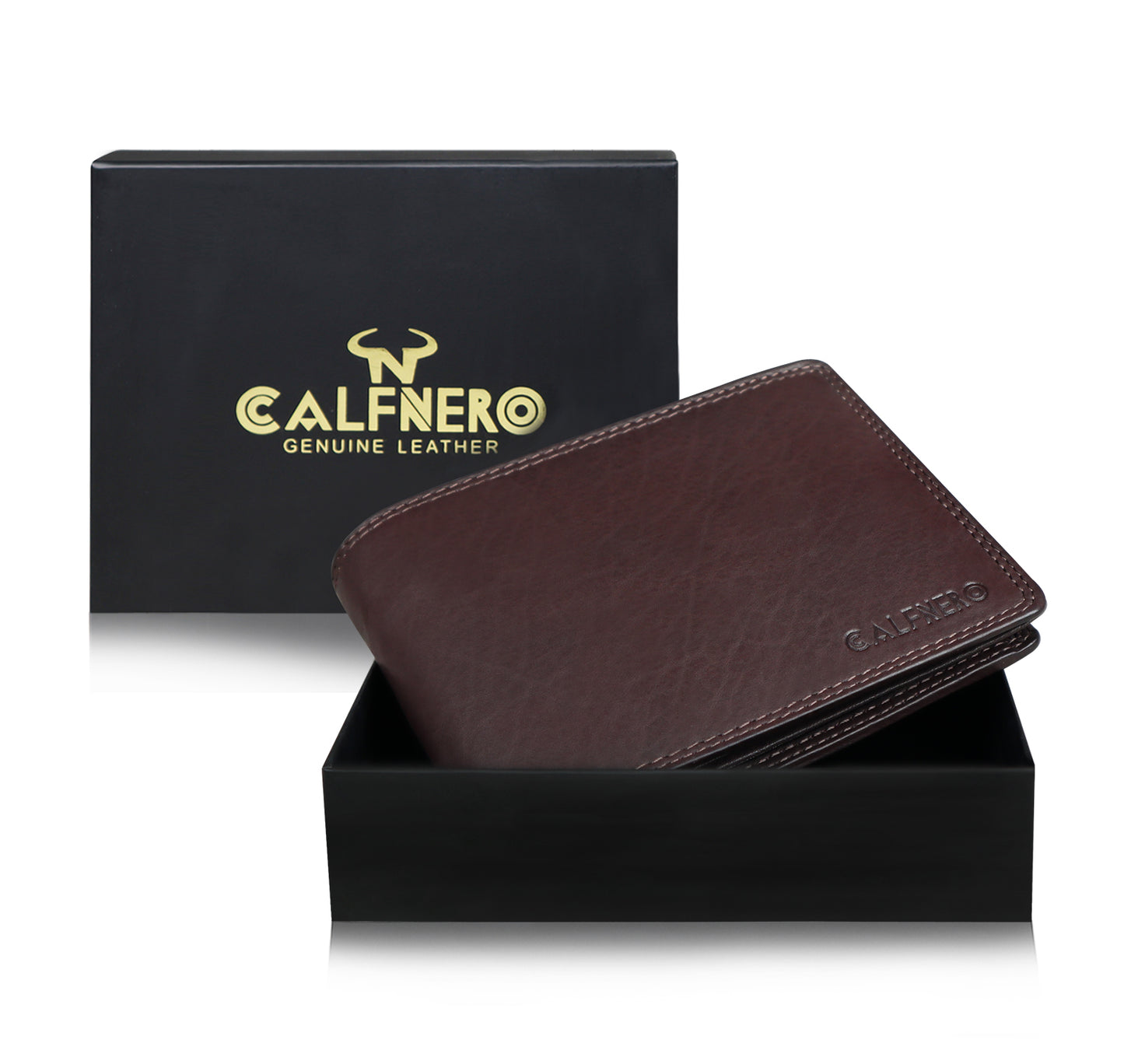 Calfnero Genuine Leather Men's Wallet (261-Brown)