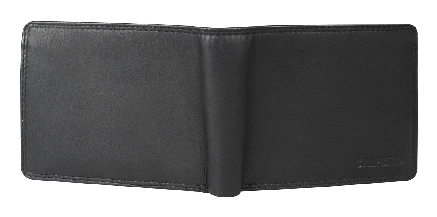 Calfnero Genuine Leather Men's Wallet (261-Black)