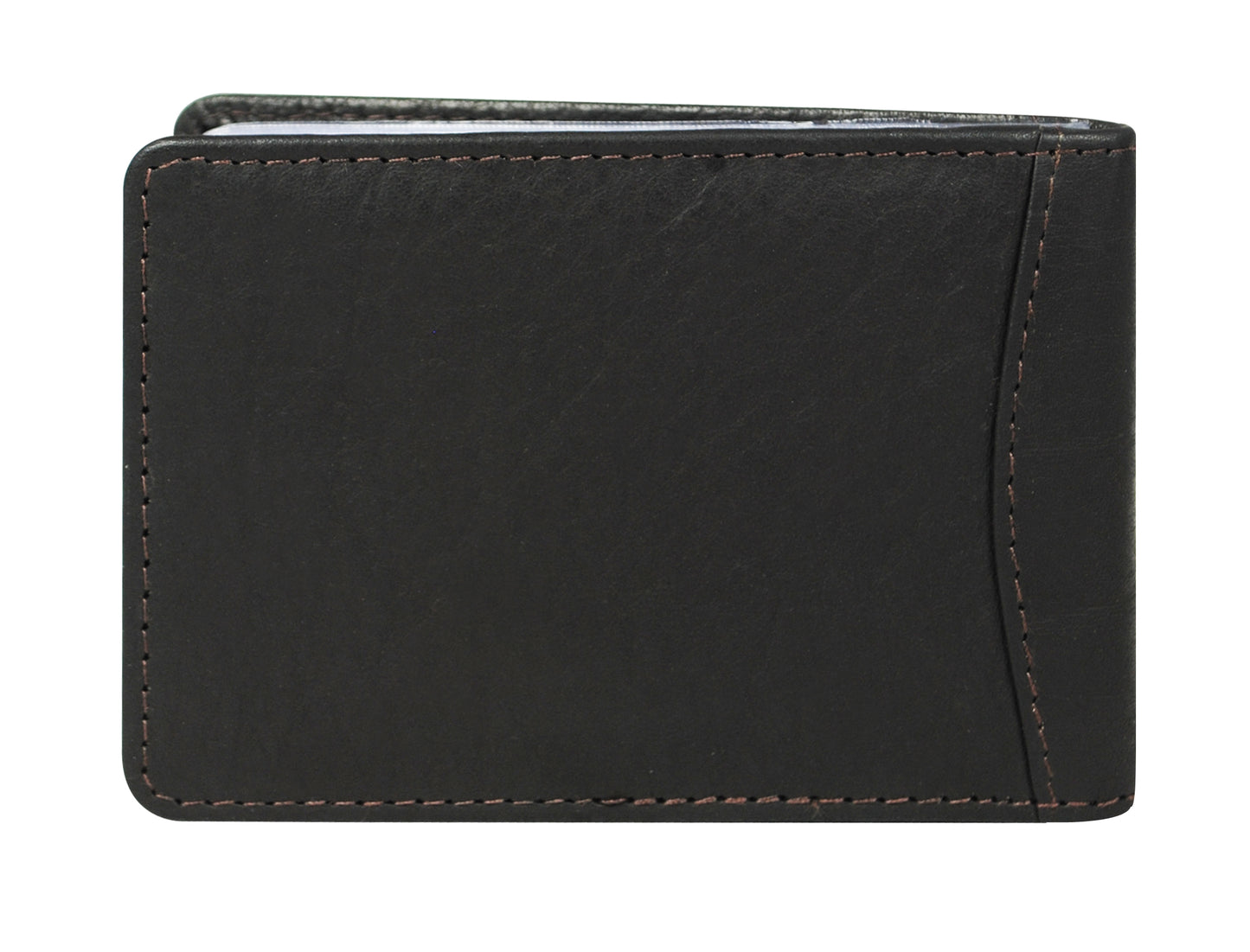 Calfnero Genuine Leather Card Case Wallet (30809-Brown)