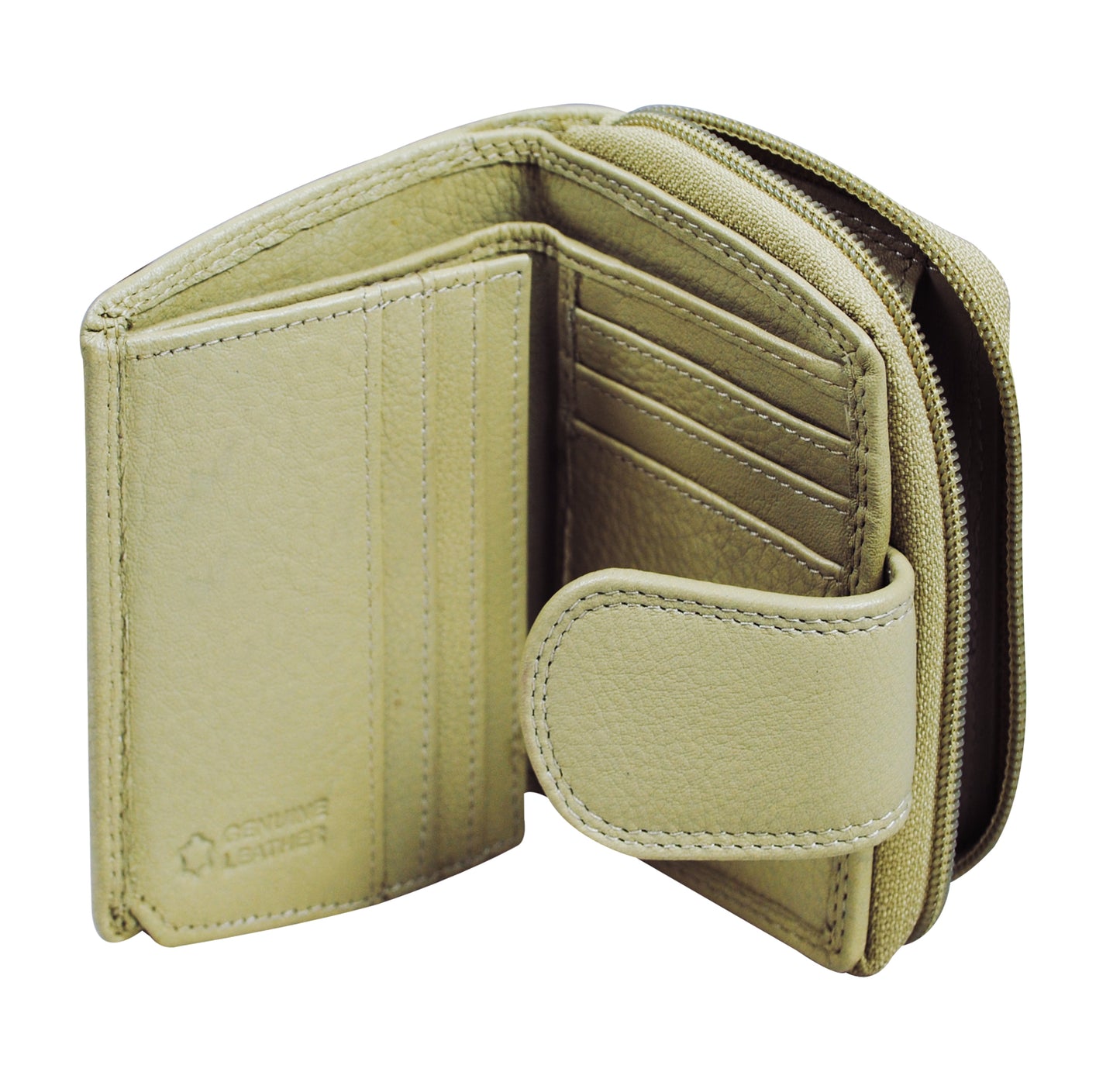 Calfnero Genuine Leather Women's Wallet (3203-Beige)