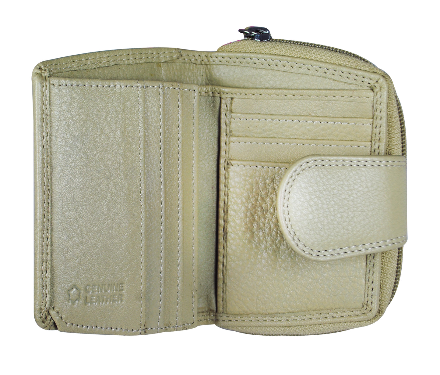 Calfnero Genuine Leather Women's Wallet (3203-Beige)