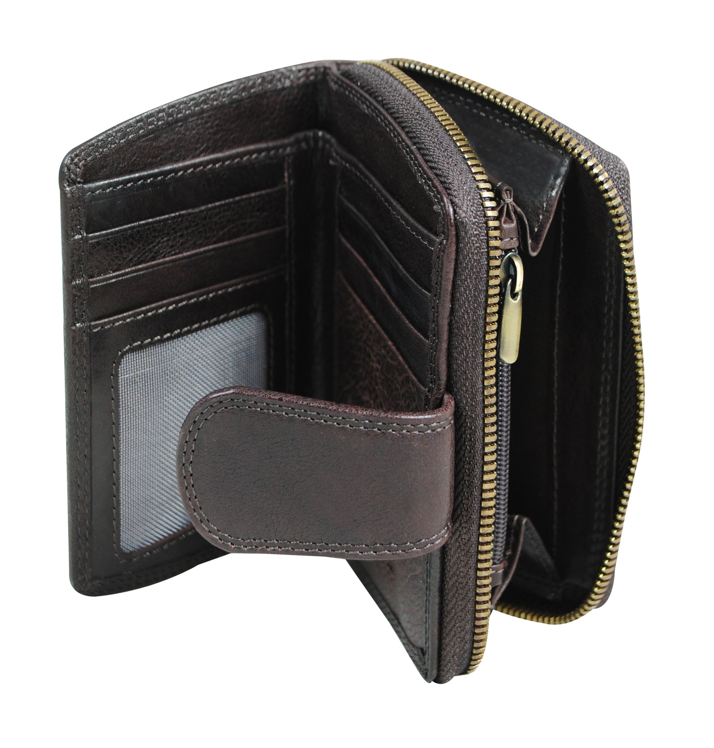 Calfnero Genuine Leather Women's Wallet (3204-Brown)