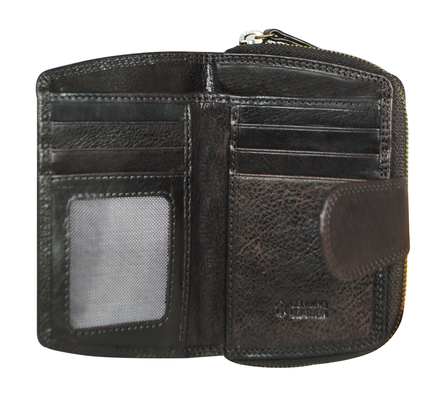 Calfnero Genuine Leather Women's Wallet (3204-Brown)