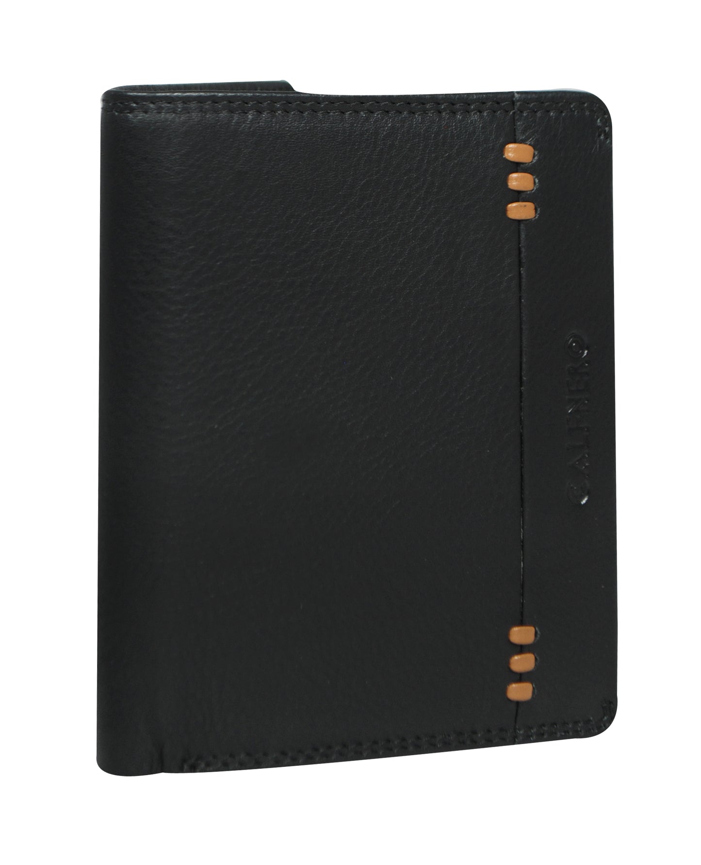 Calfnero Genuine Leather Men's Wallet (34472-Black-Camel)