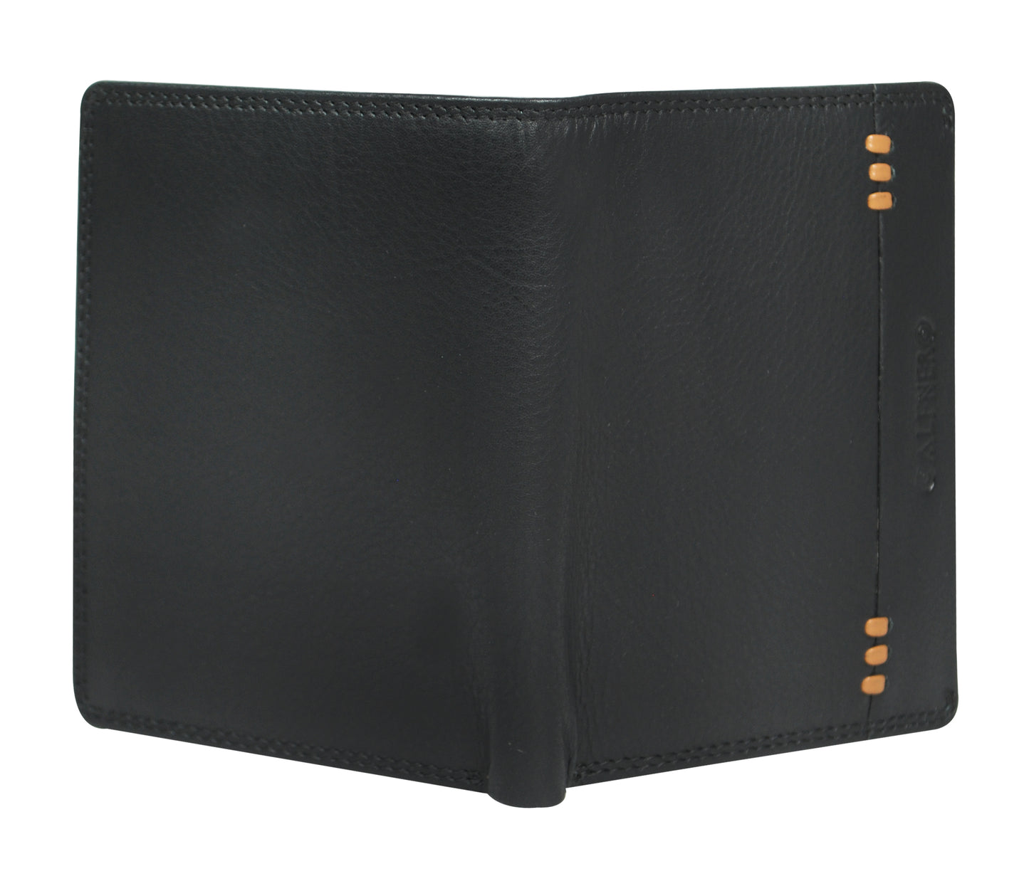 Calfnero Genuine Leather  Men's Wallet (34472-Black-Camel)