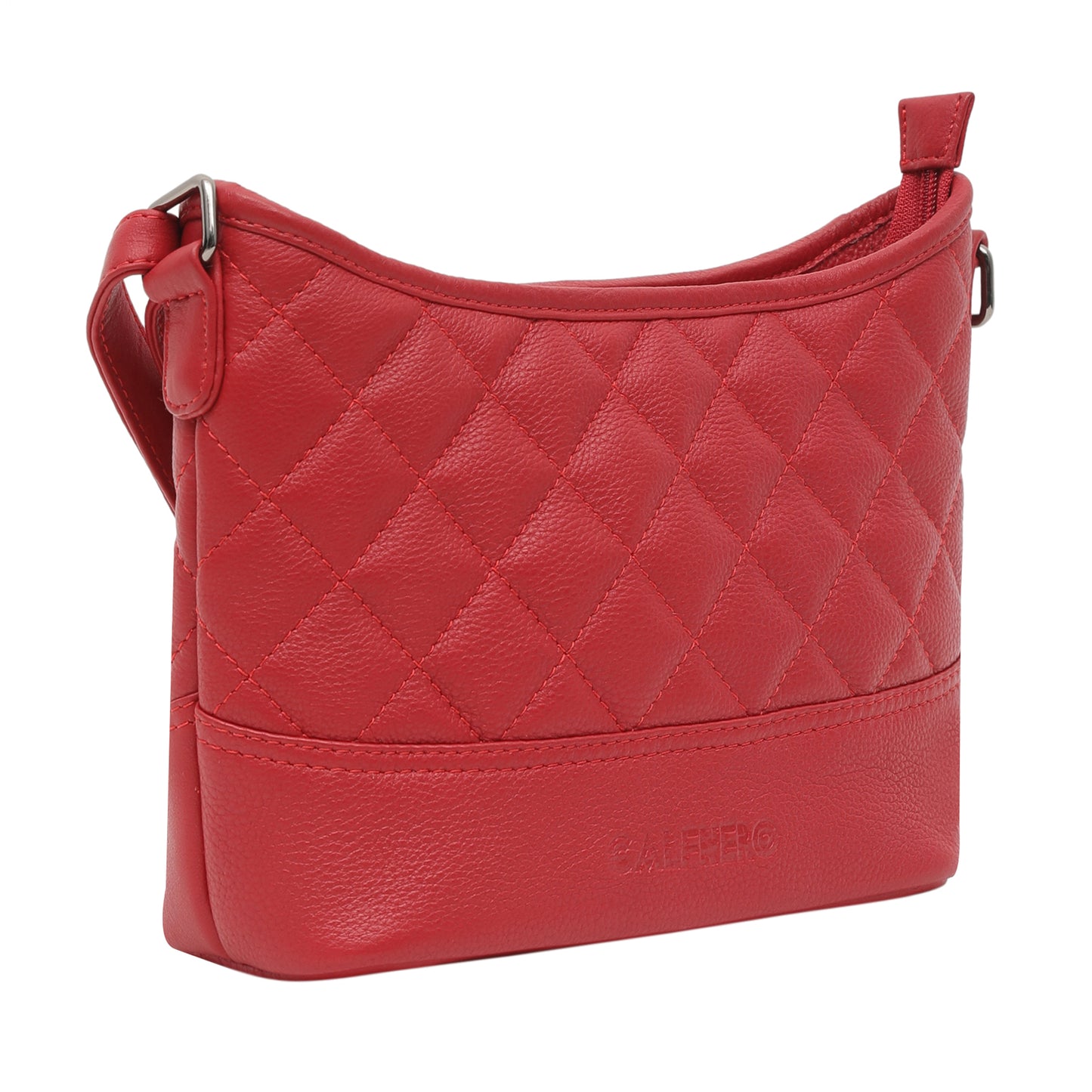 Calfnero Genuine Leather Women's Sling Bag (413958-Red)