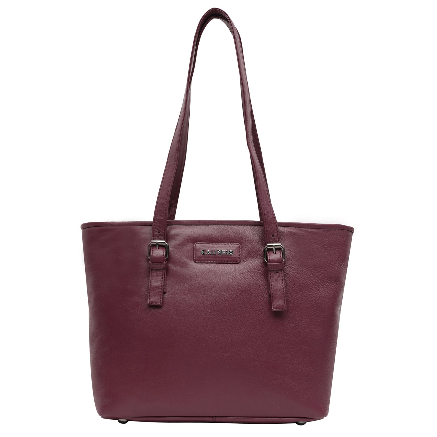 Calfnero Women's Genuine Leather Shoulder Bag (CON-3-Brinjal)