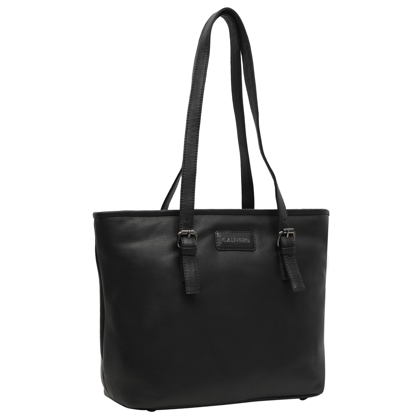 Calfnero Women's Genuine Leather Shoulder Bag (CON-3-Black)