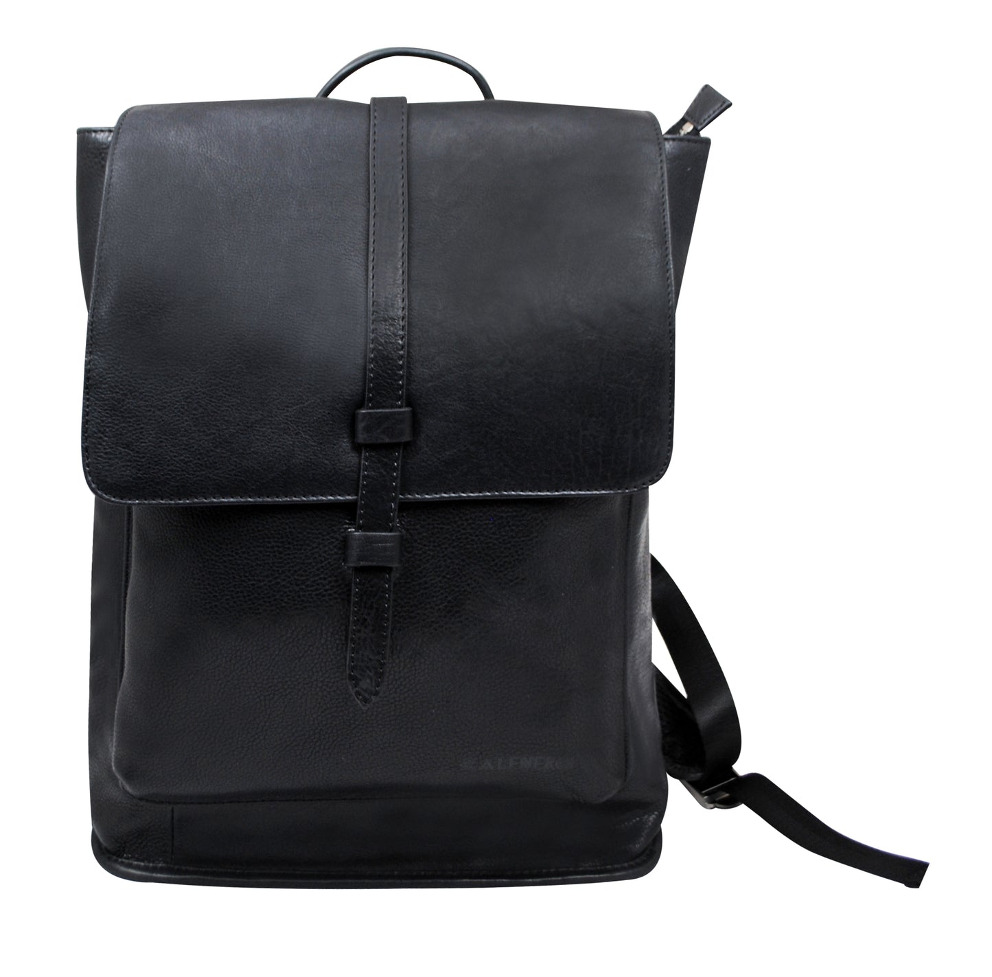 Calfnero Men's Genuine Leather Backpack (402622-Black)