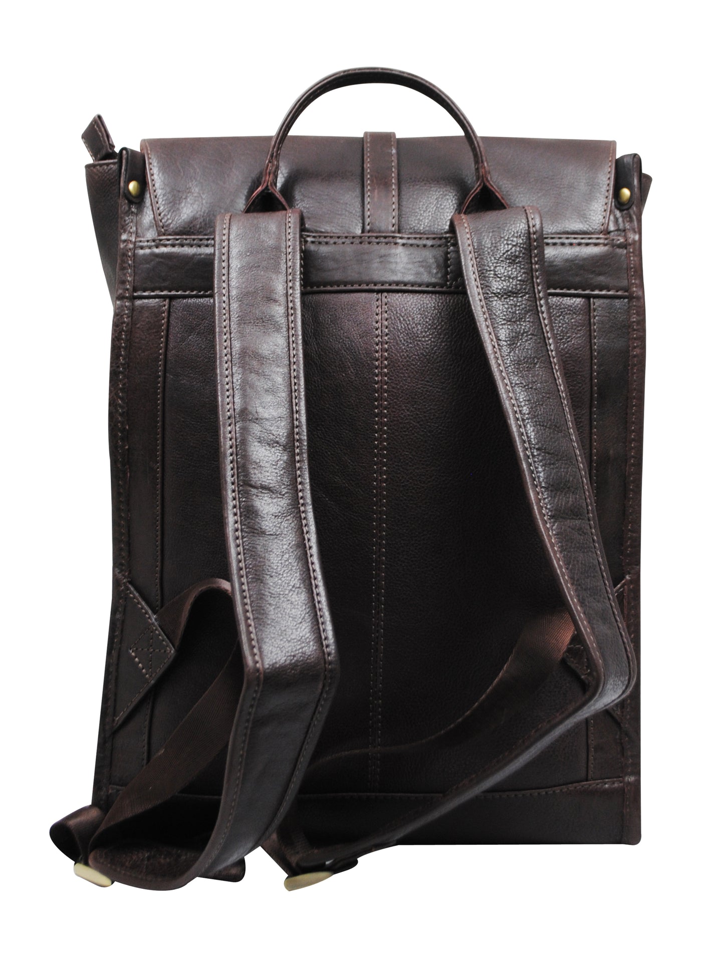 Calfnero Men's Genuine Leather Backpack (402622-Brown)